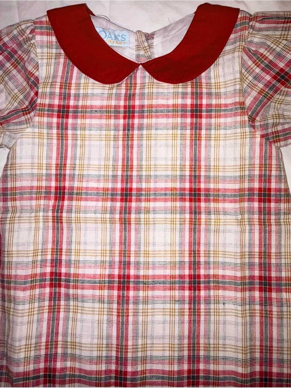 The Oaks Apparel Deanna Festive plaid Bloomers set sz 24 months NWT